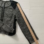 Eileen Fisher M Black Marled Grey Jacket Zip Front Photo 4