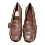Naturalizer Leather Loafers Size 7.5 Olla Square Toe Slip On Shoes Photo 3