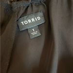 Torrid  Chiffon Lace Trim 3/4 Sleeve Cold Shoulder Blouse Womens Size 1X Black Photo 13