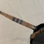 Burberry  Elsa black round sunglasses signature print stems excellent condition Photo 6