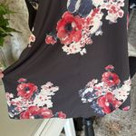 Free People intimately mini slip dress v neck gray floral BoHo western Sββ Photo 5