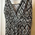 SheIn Stretch Black/White Sundress Maxi Dress 2X Trendy Summer Fall Umpire # Photo 6