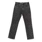 Pilcro  Women Denim Jeans Black Rhinestone Embellished High Rise Slim Size 28 Photo 3