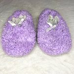 Purple Fuzzy House Slippers with Bows Size Small 5/6 Photo 1