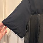 J.Crew Black Mixed Media Short Sleeve Top Size L Career Minimalist Neutral Photo 1