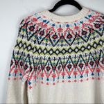 Aerie  Oversized Fair Isle Nordic Print Tunic Sweater Sz XS Boho Cream Knit Photo 8