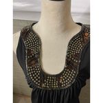Laundry by Shelli Segal Laundry Shelli Segal Black Beaded Collar Sleeveless Shift Dress Size 6 Photo 1