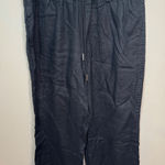 Quince  100% European Linen Wide Leg Pants sz L Black Photo 0
