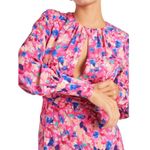 REBECCA VALLANCE Little Havana Floral Long Sleeve Midi Dress Size 2 Pink Photo 6