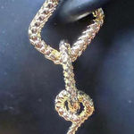 New Nazila Couture Gold Plated Snake Earrings Photo 0