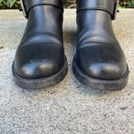 Valentino Garavani Valentino Rockstud Noir black leather Biker Motorcycle boots size IT 37.5 US 7.5 Photo 6