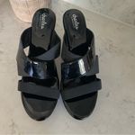 Charles David New! Charles by  Black Fefe‎ Platform Wedge Sandals Sz 10 Photo 2