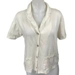 Madewell Women's White Short Sleeve Pocket Cotton Button Up Shirt Top Size XS Photo 0