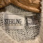 Vintage Cream Mock Neck Cable Knit Sweater Size Medium Photo 8