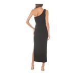 Dress the Population NWOT Magnolia One Shoulder Asymmetric Midi black Dress sz S Photo 1