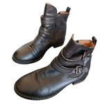 Gentle Soul Barnaby Leather Zip Buckle Bootie Size 6.5M Western Cowboy Black Photo 8