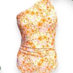 Kona Sol  Women's Floral Ruffle Shoulder One Piece Swimsuit Size 16 GUC Floral Photo 2