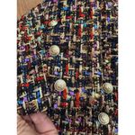 L'Agence  Angelina Gold black Tweed Plaid Jacket fringe trim size 18 Photo 14