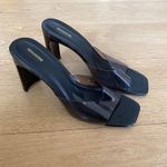 Pretty Little Thing  Heeled Sandals in Black and Clear Photo 7