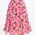 Sag Harbor  Skirt Womens 12P Pink Floral Midi A-Line Chiffon Lined Vintage‎ Y2K Photo 0
