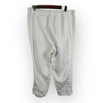 J.Jill Pure Linen Womens size XL Petite White 100% Linen Pull On Pants Pockets Photo 1