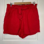 Knox Rose  Eyelet Shorts Women's Size Large Pockets Lightweight Red Cotton‎ FAIR Photo 1