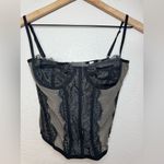 Urban Outfitters UO Out From Under Modern Love Taupe Brown Black Lace Corset Top size Medium $60 Photo 2