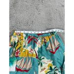 NWT True Destinations Tropical Print Palazzo Pants Wide Leg Beachy Resort Small Blue Photo 5