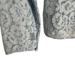 barney's new york Baby Blue Floral Lace Long Sleeve Blouse Top Size 4 Photo 6