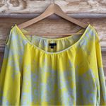 Gap Factory flowy lightweight floral 3/4 sleeve cold shoulder blouse size XL Yellow Photo 2