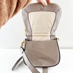 Marc Jacobs Recruit Hammered Leather Flap Crossbody Saddle Bag Taupe Tan Beige Photo 5