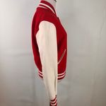 TNA Aritzia Women's Varsity Bomber Spee Wool Letterman Jacket Size Large Red Photo 1