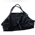 Xhilaration NWT Xhiliration Black Halter Cut Out Bikini Top Strappy size Small Photo 3