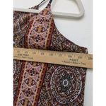 A Byer A. Byer Women's Sleeveless Boho Top Ethnic Print Brown Black Size M Photo 4
