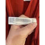 Eileen Fisher Red Silk 3/4 Sleeve Midi Wrap Dress Georgette Crepe Lagenlook Photo 4