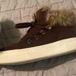 Soda  Brown Platform Sneakers with Faux Fur Photo 1