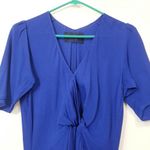 Reformation  Blue Westport Dress High Low V-Neckline Photo 11