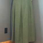 Who What Wear  Green Midi A-Line Skirt with Dots and Pleats size 6 Photo 3