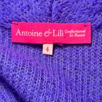 Antoine et‎ Lili Confectionné en France Purple Mohair Wool Open Cardigan SIze 14 Photo 3