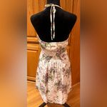 Anna Sui Anthropologie x Hidden Grove Floral Silk Ruched Halter Dress Size 8 Photo 5