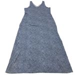 Victoria's Secret Dress Womens Medium Blue Floral Maxi Slit Lace Trim Y2K Photo 0