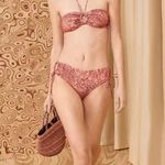 Ulla Johnson Flynn Pink Floral Halter Bikini Top, Size Medium, $170 Photo 1