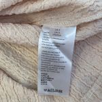 Free People Cream Crepe Mock Neck Puff Sleeve Blouse Lightweight Stretch EUC SzS Photo 4