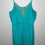 Maurice's teal embroidered Sleeveless dress size 3X Photo 1
