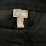 Chico's Chico’s Black Floral Lace Jacquard Knit Stretch Cropped Ankle Pants 3 XL/16 Photo 6