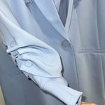 Cinq à Sept Cinq A Sept Hooded Khloe Blazer Jacket In Icicle Light Blue Photo 4