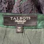 Talbots  Skirt Petites 14P Black Lace Pencil Office Business Party Goth Glam Work Photo 6