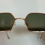 Hexagon Metal Rim Pimp Style Retro Vintage Style Narrow Rose Gold Sunglasses Photo 5