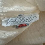 Vintage Long Chemise Night Gown Floral Faux Wrap Striped Lace Sheer Petite Size undefined Photo 2