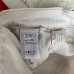 MOTHER Denim Mother The Mid Rise Dazzler Crop Whipping The Cream Pink Racer Size 26 Photo 6